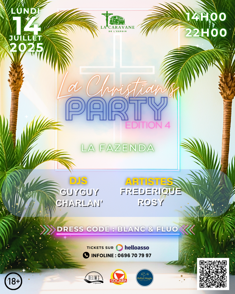 Flyer - La CHRISTIAN'S PARTY 4ème édition,  ! 🤩😍❤️‍🔥