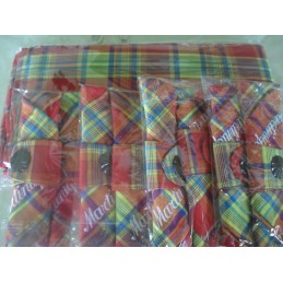 Nappe rectangle madras 6 couverts